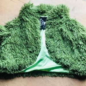 Lime Green Fur Coat